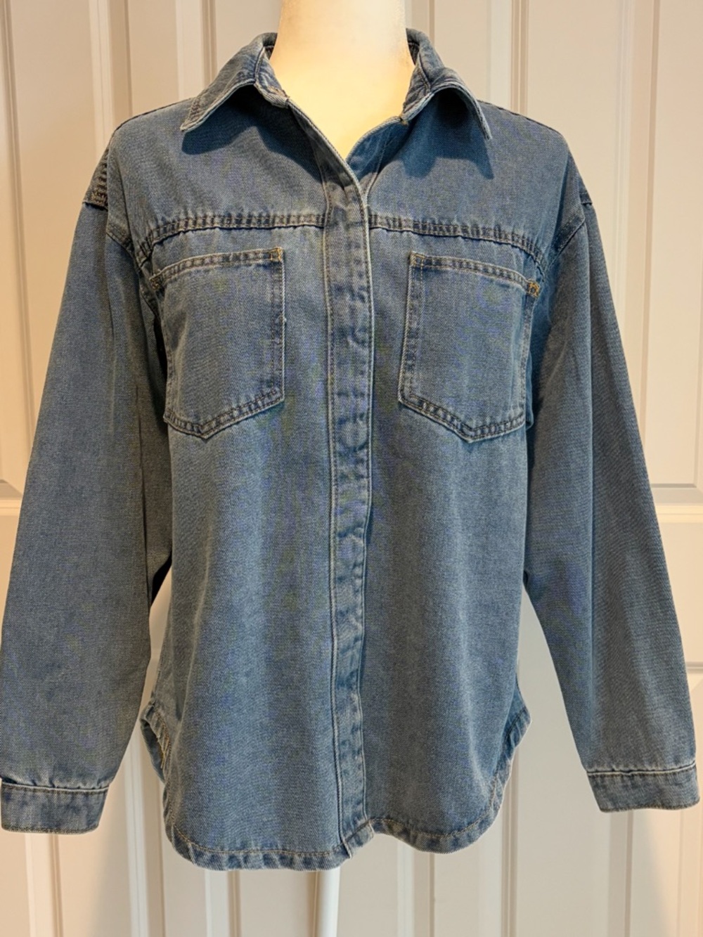 Indigo Rein Denim Blue Shirt Size S